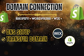 connect and transfer your domain to website, shopify store