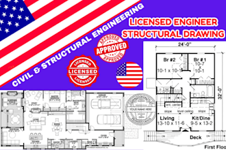 provide engineering, structural and architectural drawing as a licensed engineer