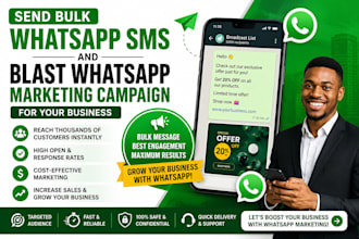 send bulk whatsapp sms and blast whatsapp marketing campaign for your business