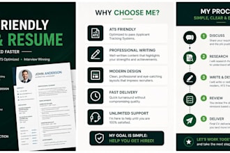 create a professional ats friendly CV and resume