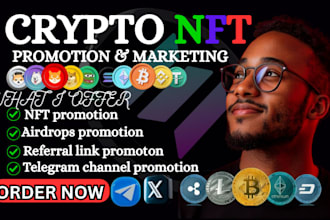 crypto promotion for icos, token launches and nft project