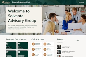 build a custom sharepoint intranet website and microsoft 365 portal