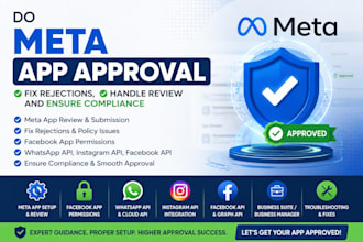 do meta app approval  fix rejections, handle review and ensure compliance