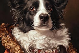 do custom pet portrait, dog portrait, cat portrait