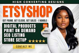 do etsy shop setup etsy digital products design etsy SEO listing for etsy shop