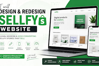 design and redesign sellfy website