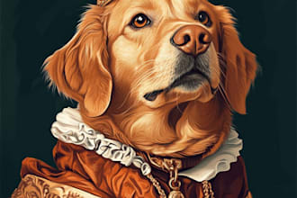 o realistic custom pet portrait digital oil painting gift