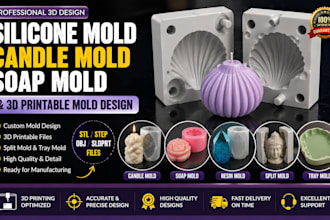 create silicone mold candle mold soap mold and 3d printable mold design