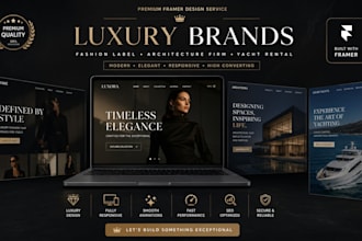 design luxury brand fashion label architecture firm yacht rental framer website