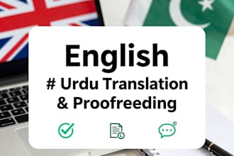 do quick turnaround english to urdu translation service