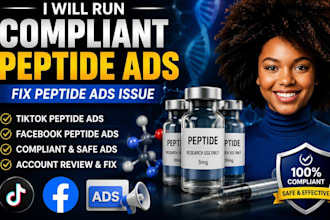 run compliant peptide ads, fix peptide ads issues, tiktok, facebook peptide ads