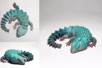 create articulated action figures for 3d printing and 3d poseable toy figurines