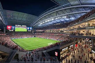 create 3d stadium design, sport facilities, sport arena, complex with rendering