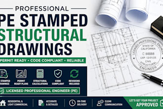 structural engineer permit drawing ohio california arizona tx florida pe stamp