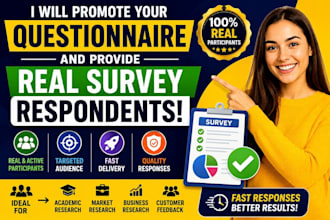 promote your questionnaire and provide real survey respondents
