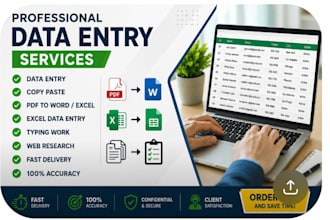 do data entry, copy paste and typing work