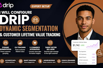 configure drip dynamic segmentation customer lifetime value tracking