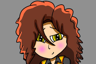 draw expressive cartoony bust up art