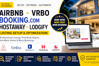 setup airbnb listing vrbo booking com hostaway and lodgify listing