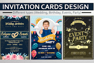 design invitation and greeting cards for events