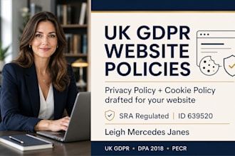 draft a comprehensive UK business privacy policy and notices