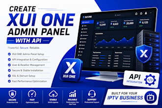 create xui one admin panel with api