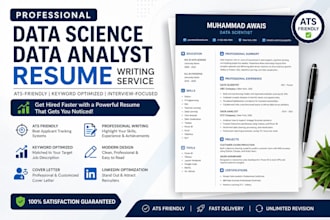write a professional data science, data analyst, resume and resume writing