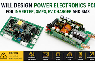 design efficient power electronics pcb for motor driver and battery