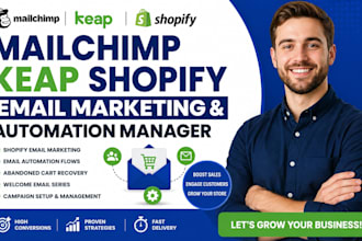 setup mailchimp keap shopify email automation flows