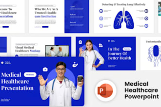 design medical conference powerpoint, healthcare, pharma medtech presentation