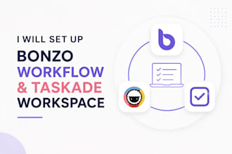 set up bonzo workflow project, taskade, workspace