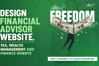 design financial advisor website, tax, wealth management and finance website