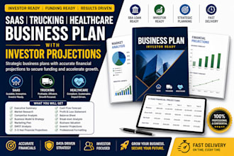 develop saas trucking healthcare business plan with investor projections