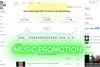 promote your music on my youtube channel for max streams and revenue