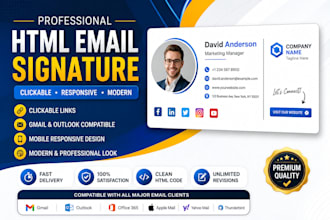 create professional html email signature for gmail outlook