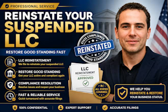 reinstate your suspended llc and restore good standing with the state