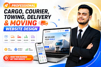 build a cargo, courier, towing, delivery, or moving company website