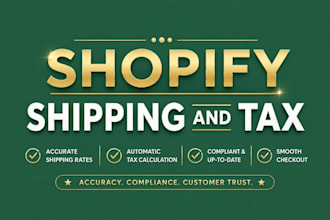 set up shopify shipping rates and tax settings