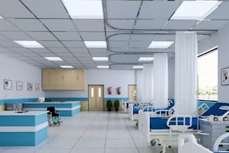 design 3d hospital, laboratory, clinic, dental office, spa and medical interiors