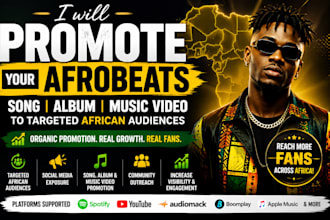 promote your afrobeats song, album, or music video to african audiences