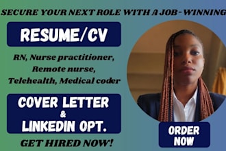 write ats optimized rn resume, remote nurse, medical coder, telehealth resume
