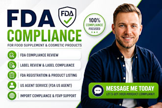 do fda compliance for food supplement and cosmetic products