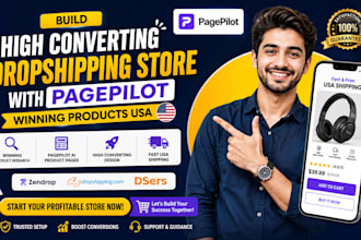 build high converting dropshipping store with pagepilot winning products USA