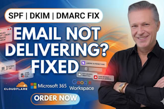 add, update, or configure domain name server, dns, spf, dkim, and dmarc