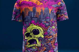 design modern streetwear t shirt graphic for clothing brand