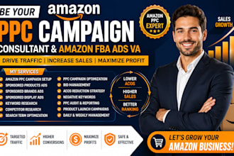 be your amazon ppc campaign consultant, amazon fba ads VA
