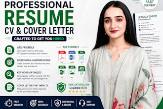 design ats friendly professional resume, CV, and cover letter