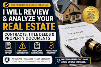 review and analyze your real estate contracts title deeds and property documents