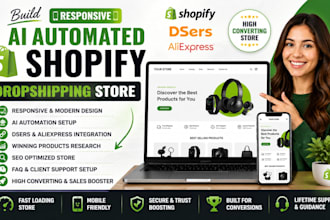 build responsive ai automated shopify dropshipping store with dsers aliexpress
