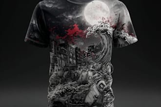 custom streetwear t shirt design, graphics t shirt design